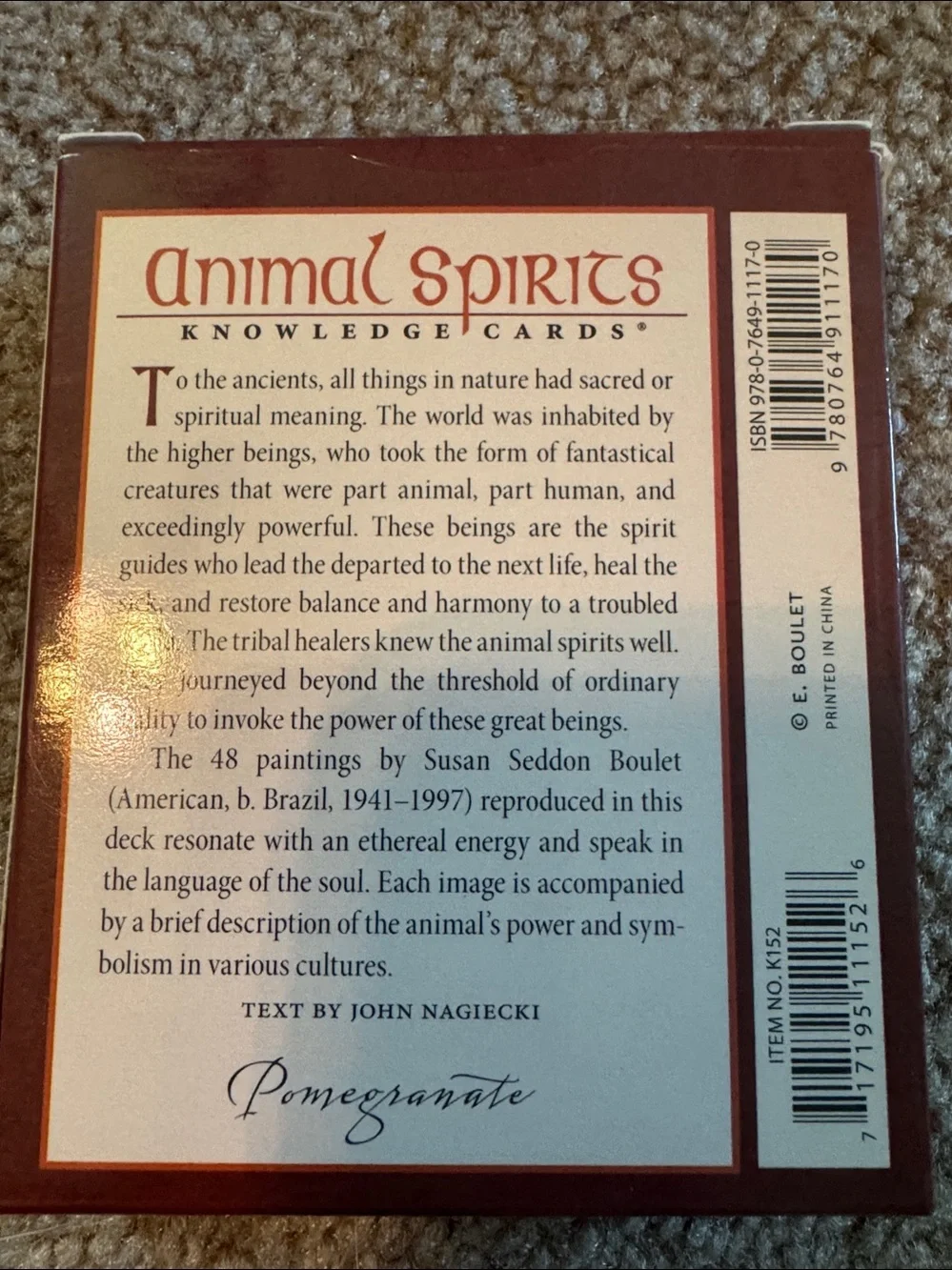 Animal Spirits Knowledge Cards by Susan Seddon Boulet - Brown Artwork Deck